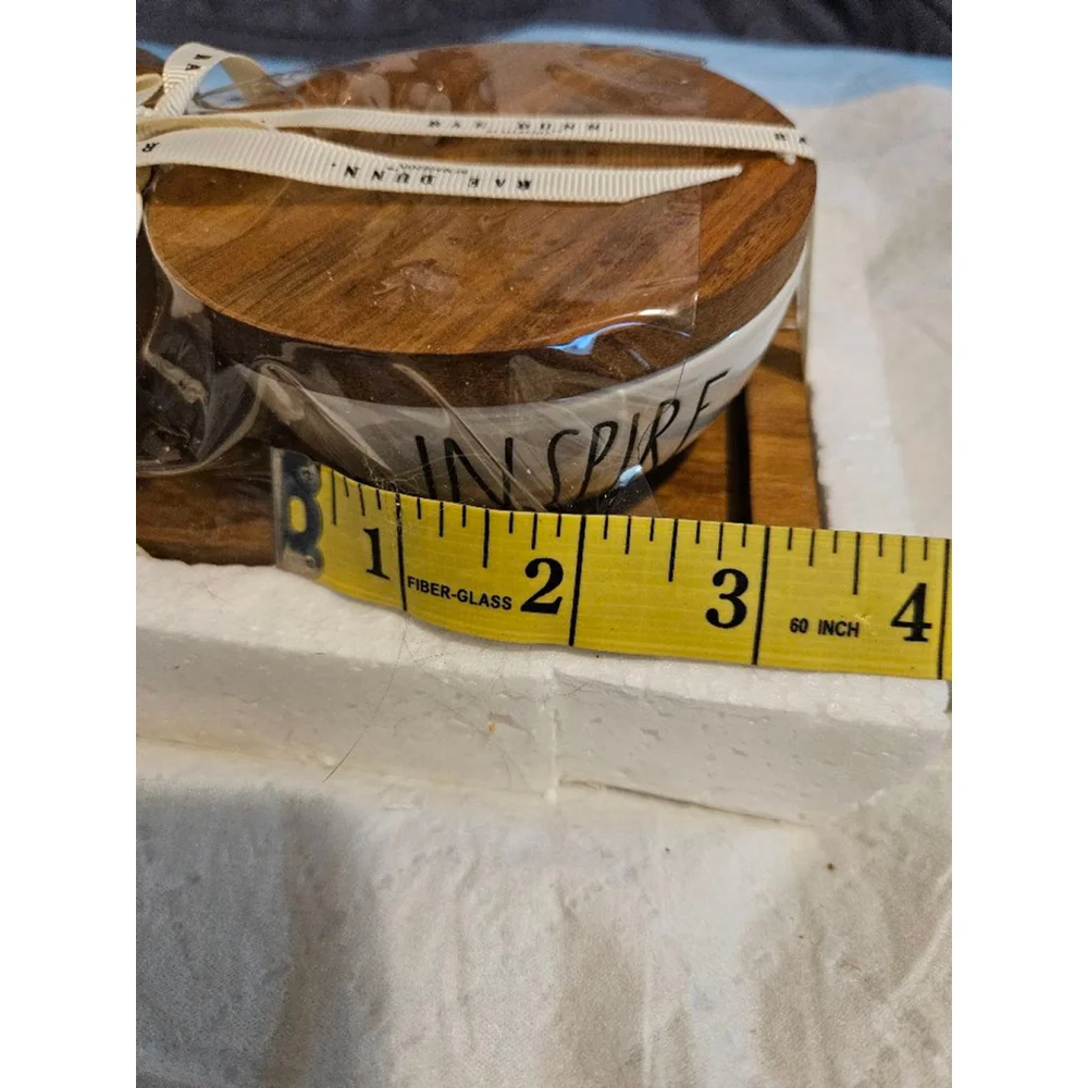 Rae Dunn Kitchen Pinch Bowls Set White Brown Tray NEW